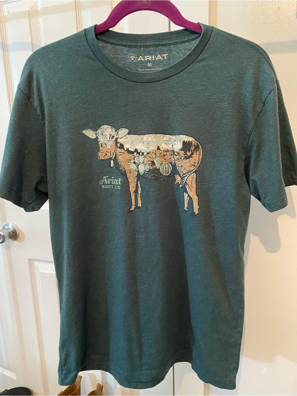 Ariat Women’s Green Graphic Cow T‑Shirt